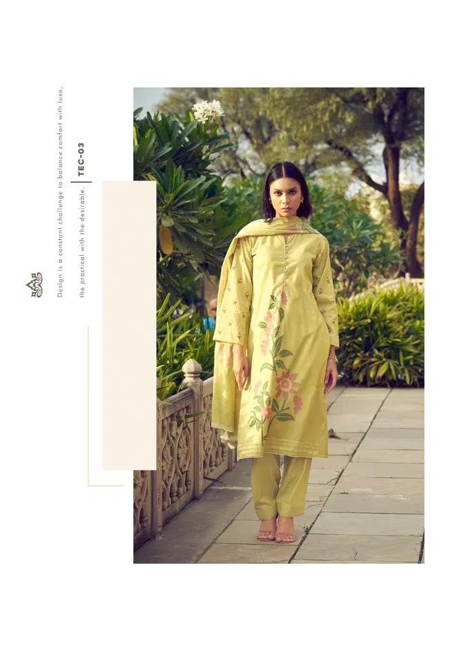 The Elnaz Collection By Prm Fancy Work Lawn Cotton Dress Material Wholesale Market In Surat